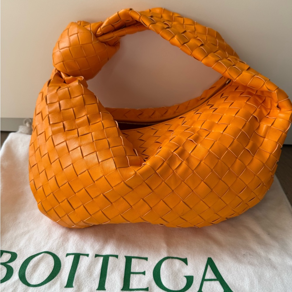 Bottega Veneta Tangerine Woven Hobo Bag